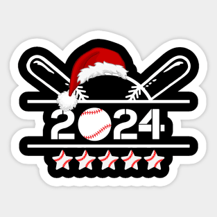 Baseball Christmas Ugly Sweater Funny Santa Sport Men Kids Sticker